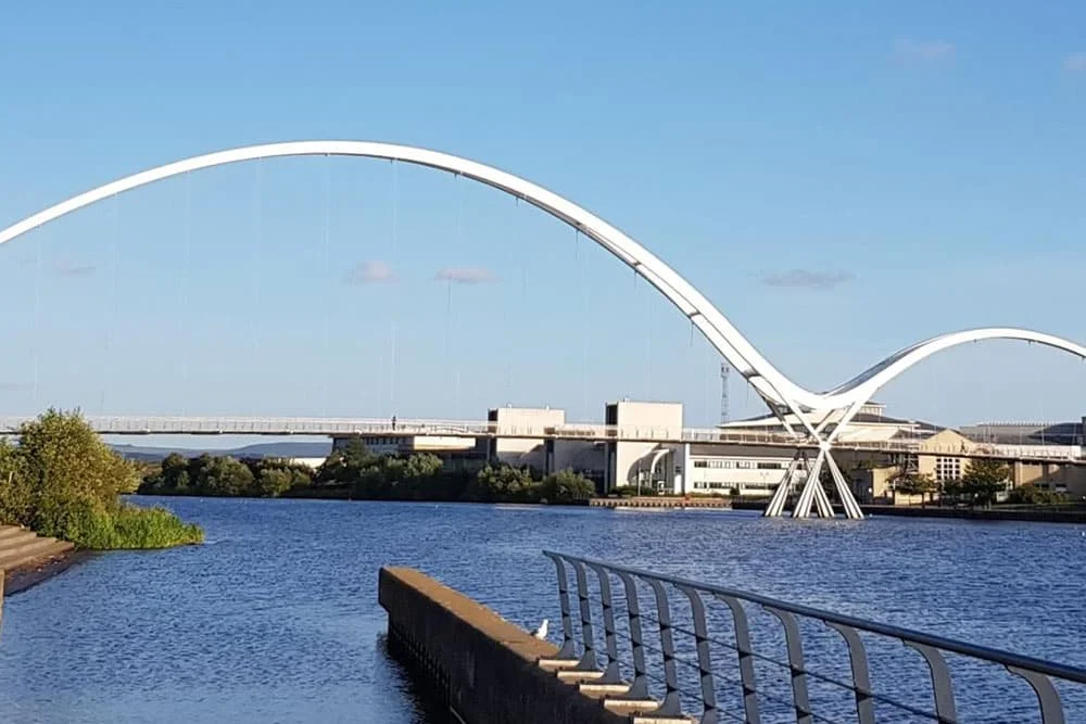Infinity Bridge over the River Tees in Stockton-on-Tees